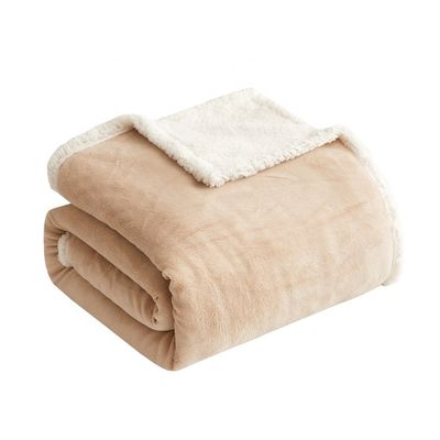 qualità  PORTABLE Custom Luxury Soft Plush Coral Fleece Sherpa Fleece Bed Throw Blankets fabbrica